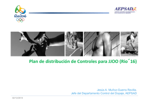 Plan de distribución de Controles para JJOO (Rio´16)