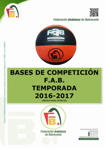 BASES DE COMPETICIÓN F.A.B. TEMPORADA 2016-2017