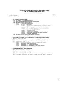 1 la reforma al sistema de justicia penal en el estado de