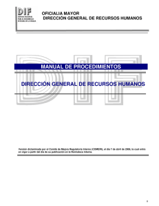 manual de procedimientos dirección general de recursos humanos