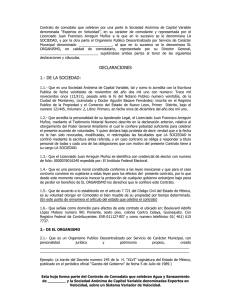 DECLARACIONES 1.- DE LA SOCIEDAD: