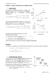 tema 8 : aplicación de las derivadas