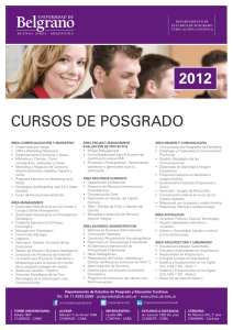 CURSOS DE POSGRADO 2012