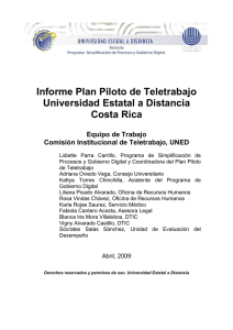 Informe Plan Piloto de Teletrabajo versión final