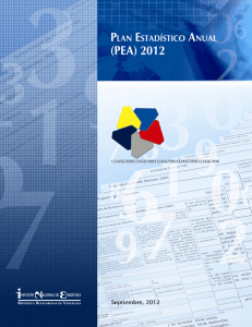 Plan Estadístico Anual (PEA) 2012.