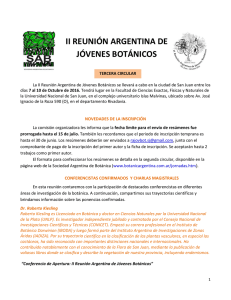 3° circular - Sociedad Argentina de Botánica