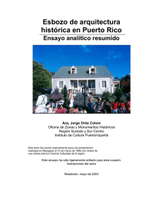 Esbozo de arquitectura histórica en Puerto Rico