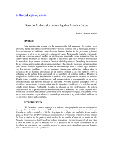 Derecho Ambiental y cultura legal en America Latina