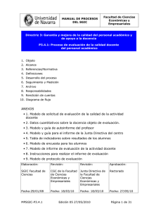 Proceso de evaluación de la calidad docente del personal académico.