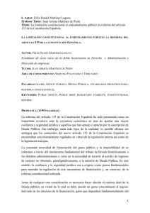 La limitación constitucional al endeudamiento público