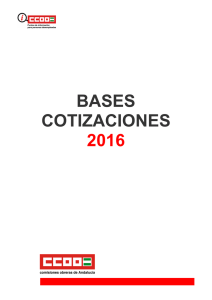 Bases de Cotización. 2016
