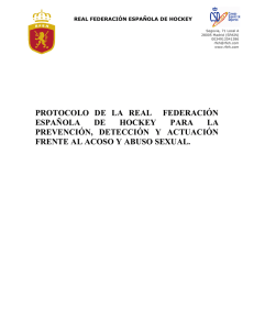 protocolo de la real federación española de hockey para la