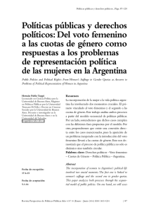 Políticas públicas y derechos políticos: Del voto femenino a las