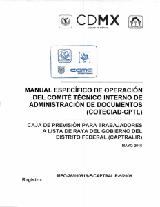 Manual del Comité Técnico Interno de - captralir