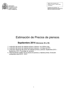 Estimación de precios de piensos septiembre 2014
