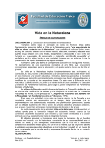 UNIVERSIDAD NACIONAL DE TUCUMN VIDA EN LA NATURALEZA