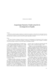 Arqueología funeraria. Estado actual de la investigación en España