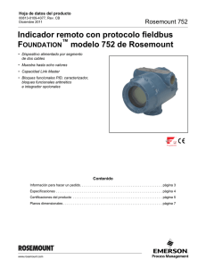 Indicador remoto con protocolo fieldbus FOUNDATION™ modelo
