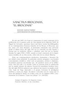 Sanctius Brocensis “El Brocense”. Manuel Mañas Núñez.