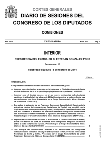 Comparecencia - Congreso de los Diputados