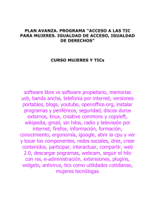 Programación Curso Mujeres y TICs