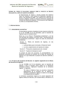 informe final CRL al Proyecto de Decreto Renta de garantía de