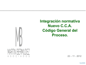 integración normativa nuevo c.c.a. y código general del