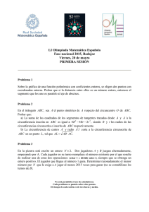 LI Olimpiada Matemática Española Fase nacional 2015, Badajoz