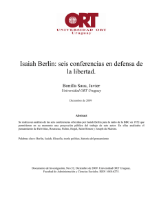 Isaiah Berlin - Universidad ORT Uruguay