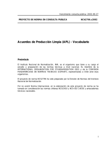 Acuerdos de Producción Limpia (APL) - Vocabulario