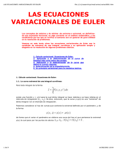 las ecuaciones variacionales de euler