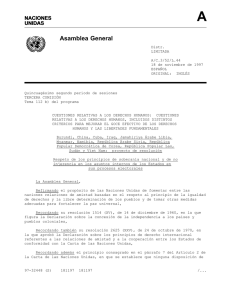 Asamblea General - Naciones Unidas