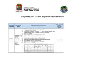 Planificación Territorial - GAD Municipal del Cantón Portoviejo