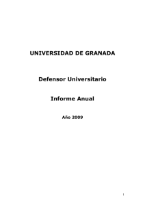 Memoria Anual de 2009 - Universidad de Granada