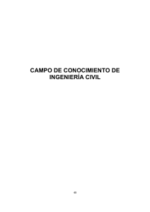 CAMPO DE CONOCIMIENTO DE INGENIERÍA CIVIL