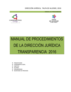 Manual de Procedimientos Dirección Jurídica