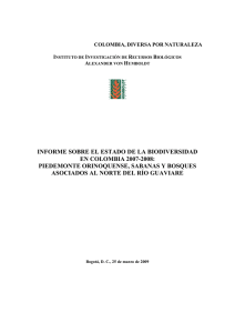 informe sobre el estado de la biodiversidad en colombia 2007-2008