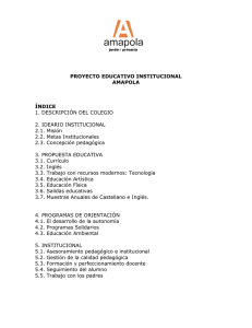 Proyecto Educativo Institucional Amapola 2013
