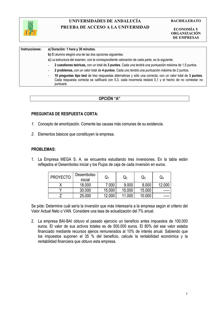 Exámenes Selectividad Resueltos