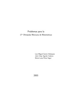 Problemas para la 2003 - Olimpiada Mexicana de Matemáticas