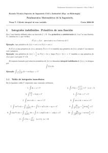 Cálculo integral de una variable