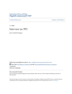 Interview no. 993 - DigitalCommons@UTEP