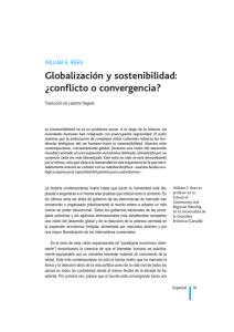 Globalización y sostenibilidad: ¿conflicto o convergencia?