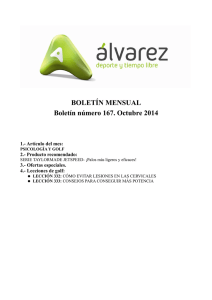 BOLETÍN MENSUAL Boletín número 167. Octubre 2014