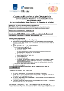 Carrera Binacional de Obstetricia - Escuela de Parteras