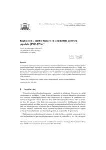 Regulación y cambio técnico en la industria eléctrica española