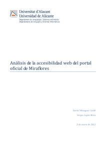 Análisis de la accesibilidad web del portal oficial de Miraflores