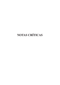 NOTAS CRÍTICAS