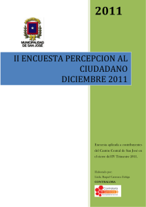 II ENCUESTA PERCEPCION AL CIUDADANO DICIEMBRE 2011