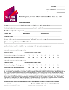 Aplicación para el programa de baile de Charlotte Ballet Reach